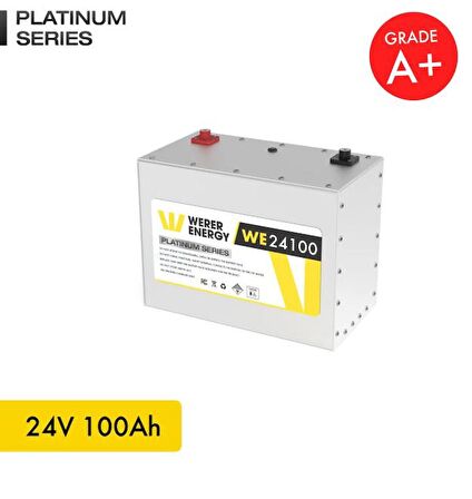 24V 100Ah LiFePO4 Platinum Series Bluetooth'lu Lityum Demir Fosfat Akü 