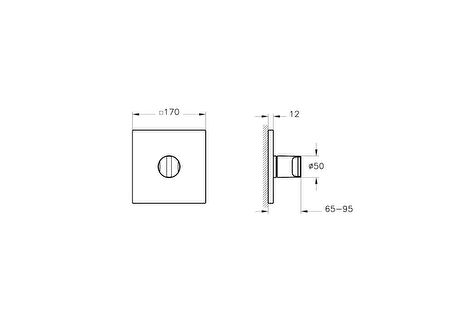 VitrA Suit A4287539 Ankastre 3 Yollu Yönlendirici (V-Box), Sıva Üstü Grubu,Parlak Siyah