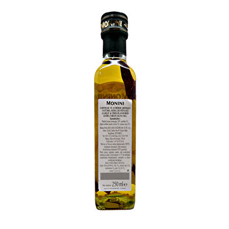Monini Sarımsak ve Acıbiber Aromalı Sızma Zeytinyağı 250 ml