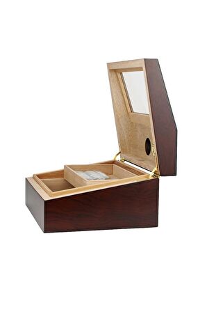 Falconetti Kahverengi Camlı Humidor Puro Kutusu rc11