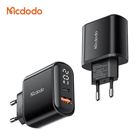 Mcdodo CH-7171 Lightning 20 Watt Hızlı Şarj Aleti Siyah