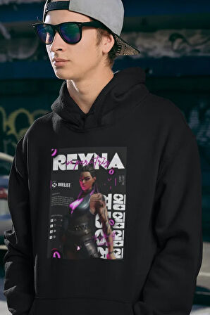 Reyna Duelist Baskılı Unisex Oversize Vallorant Hoodie