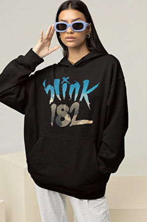 Blink-182 Müzik Grubu Baskılı Unisex Oversize Tasarım Rock Metal Hoodie