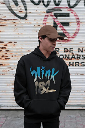 Blink-182 Müzik Grubu Baskılı Unisex Oversize Tasarım Rock Metal Hoodie