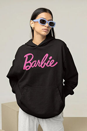 Barbie Yazılı Unisex Oversize Hoodie