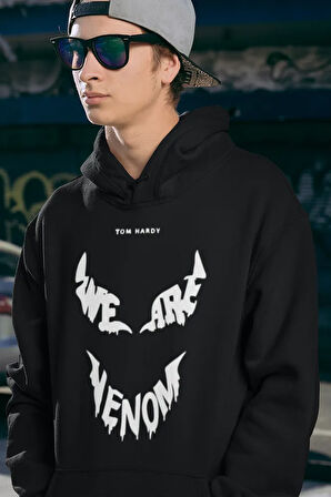 Tasarım We Are Venom Yazılı Unisex Oversize Tom Hardy Hoodie