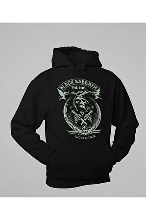 Müzik Grubu Black Sabbath Baskılı Unisex Oversize Rock Metal Hoodie