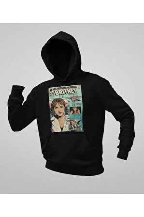 Şarkıcı Britney Spears Dergi Kapağı Temalı Unisex Oversize Hoodie