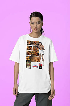 Efsane Boksör Muhammed Ali Clay Baskılı Unisex Oversize Tasarım Tişört