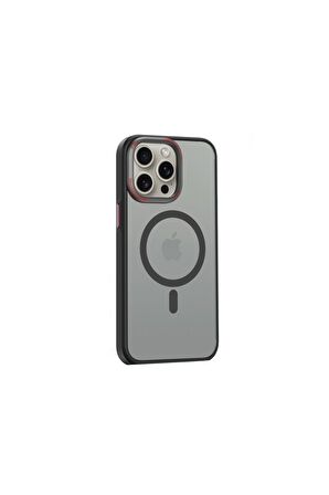 iPhone 15 Pro Max Uyumlu Fuchsia Magsafe Arka  Kapak