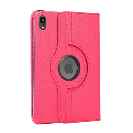 Apple iPad Mini 6 (2021) Uyumlu Fuchsia Dönebilen Standlı Tablet Kılıfı