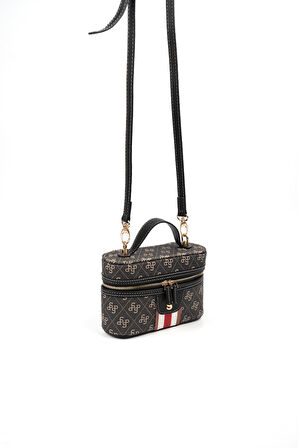 Silver Polo  Kadın Çapraz Çanta 1195-47048 SILVER POLO ÇAPRAZ BAYAN ÇANTASI M178 FÜME-MAT SİYAH  (MPM)