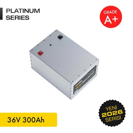 WERER ENERGY 36V 300Ah LiFePO4 Platinum Series Bluetooth'lu Lityum Demir Fosfat Akü/Batarya