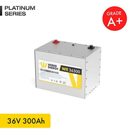 WERER ENERGY 36V 300Ah LiFePO4 Platinum Series Bluetooth'lu Lityum Demir Fosfat Akü 