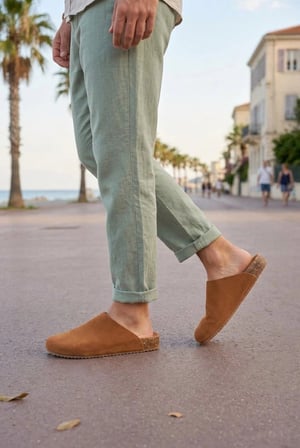 Norvik Erkek Hakiki Süet Deri Loafer Ayakkabı – Klasik Mantar Taban Günlük Taba