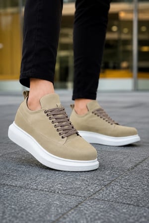 Lexa Süet Deri Erkek Günlük Sneaker Ayakkabı - Krem