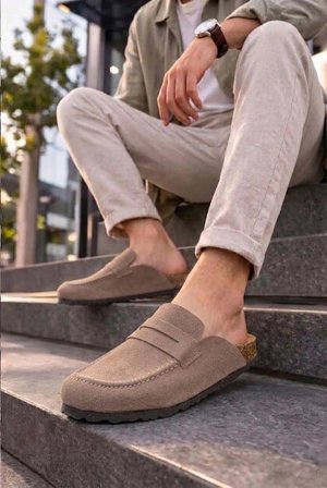 Valron Hakiki Süet Deri Erkek, Kadın Günlük Loafer – Konforlu Bağcıksız Klasik Ayakkabı - Bej