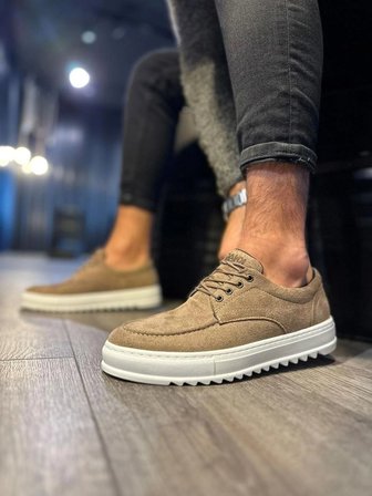 Ravento Erkek Bağcıklı Süet Günlük Spor Klasik Ayakkabı – Camel
