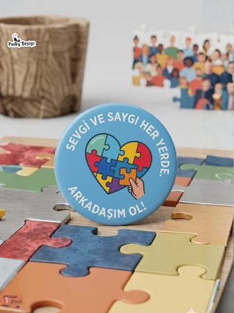 Akran Zorbalığı Farkındalık Rozeti 15'li Set | Okul Rozeti Çocuk Yaka Rozeti