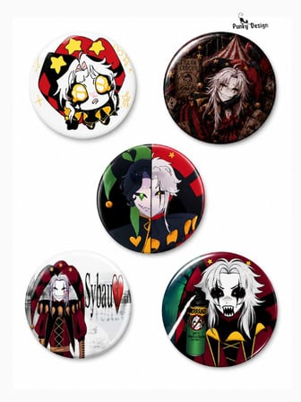 Freak Circus 15'li Rozet Seti 1 Adet Açacaklı Anahtarlık Dark Kawaii Broş Pin