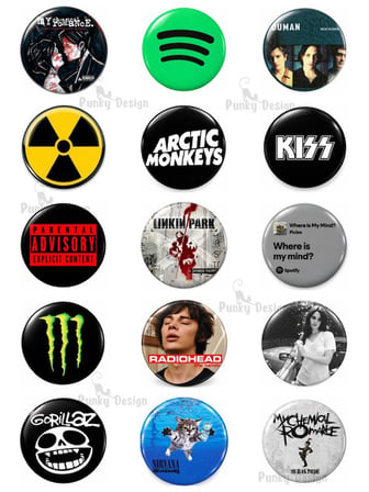 15’li Rock Müzik Rozet Seti Duman Arctic Monkeys Linkin Park Radiohead Çanta Rozeti Yaka İğnesi