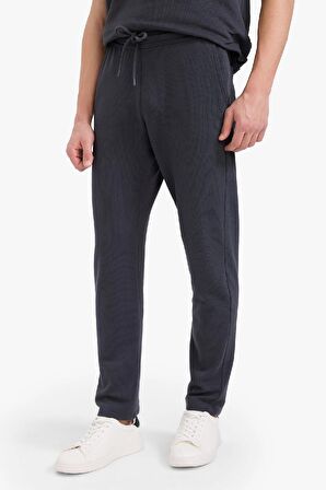 Regular Fit Eşofman Altı Beli Bağcıklı Cep Detaylı Düz Paça