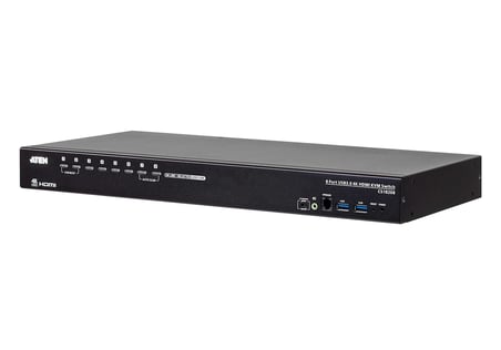 Aten CS18208 8 Port USB 3.0 8 Port HDMI Kabin Montaj Kiti ürün ile birlikte gelir 8-Port USB 3.0 4K HDMI KVM Switch