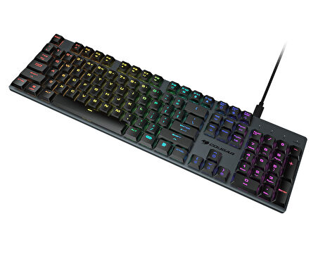 Cougar CGR-WO1MI-LUX Luxlım İngilizce Q Kablolu Gaming (Oyuncu) Klavye 