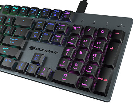 Cougar CGR-WO1MI-LUX Luxlım İngilizce Q Kablolu Gaming (Oyuncu) Klavye 