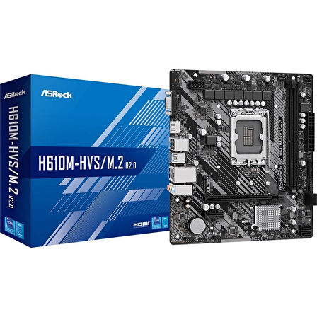H610M-HVS/M.2 R2.0 Ddr4 HDMI Pcıe 4.0 1700P Matx Anakart