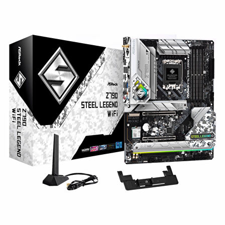 ASRock Z790 Steel Legend WiFi DDR5 (7200MHz)OC M.2 HDMI/DP/USB-C PCIe 5.0 1700P ATX Anakart