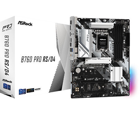 Asrock 90-MXBL80-A0UAYZ B760 PRO D4 DDR4 Sc-1700 B760 DDR4 5333Mhz M.2 2.5Gbit mATX INTEL Anakart
