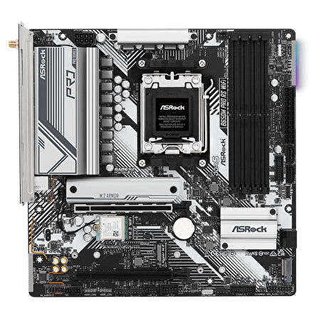 ASROCK B650M Pro RS WIFI 7200MHz DDR5 Soket AM5 M.2 USB 3.2 HDMI mATX Anakart