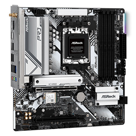 ASROCK B650M Pro RS WIFI 7200MHz DDR5 Soket AM5 M.2 USB 3.2 HDMI mATX Anakart