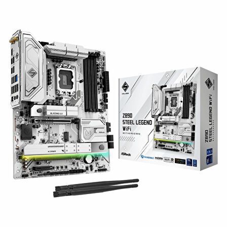 ASRock Z890 Steel Legend WiFi DDR5 (9066MHz)OC M.2 HDMI/USB-C PCIe 5.0 1851P ATX Anakart