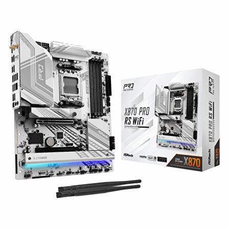 ASRock X870 Pro RS WiFi DDR5 (8000MHz)OC M.2 HDMI/USB-C PCIe 5.0 AM5 ATX Anakart