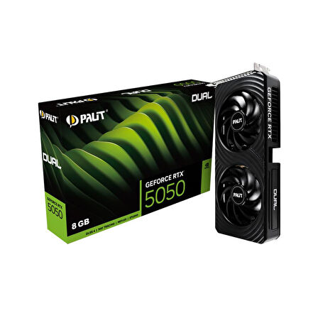 Palit RTX5050 DUAL 8GB 128Bit GDDR6 Ekran Kartı NE65050019P1-GB2070D
