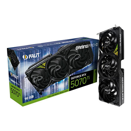 Palit RTX5070Ti GamingPro-S 16GB 256Bit GDDR7 Ekran Kartı NE7507T019T2-GB2031U