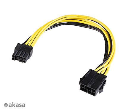 Akasa 8Pin to 6+2pin PCie Ekran Kartı Uzatma Dönüştürücü Kablo (AK-CBPW23-20)