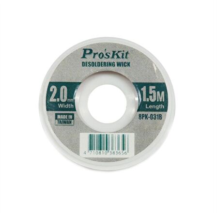 Pro's Kit 8Pk-031B Lehim Sökme Fitili Teli 2.0 Mm 1.5 Metre