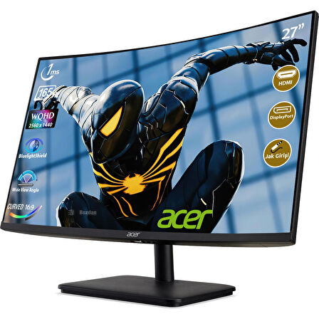 Acer ED270UP 27" 165Hz 1ms (HDMI+Display) Adaptive-Sync QHD Curved Monitör UM.HE0EE.P10