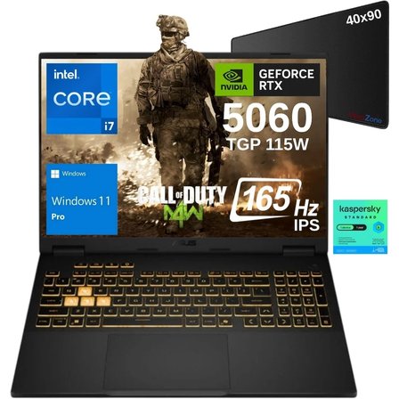 Asus Tuf Gaming F16 FX608JMR-RV077 Intel Core I7 14650HX 16GB 512GB SSD RTX5060 8gb 115W 16" 165Hz IPS WIN11PRO Taşınabilir Bilgisayar - Webzone Xl Mouse Pad / 1 Yıl Kaspersky Yazılım Koruma WZ32