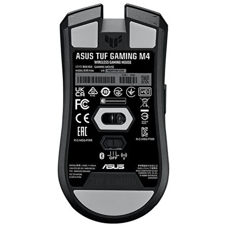 ASUS TUF GAMING M4 WIRELESS GAMING MOUSE DUAL WIRELESS MODU BLUETOOTH/RF 2.4 GHz 12.000 DPI OPTİK SENSÖR 6 PROGRAMLANABİLİR TUŞ PBT ANTİBAKTERİYEL ÜST KAPLAMA