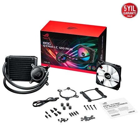 ASUS TUF GAMING LC 120 ARGB AIO AURA SYNC 120MM FAN NCVM KAPLAMALI RGB POMPA KAPAĞI VE TUF GAMING DİZAYNI İLE SIVI CPU SOĞUTUCUSU