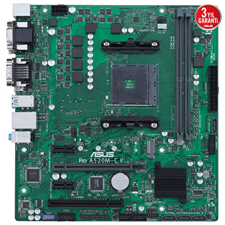 Asus A520M-C II/CSM AMD A520 AM4 DDR4 4600 MHz Masaüstü Anakart