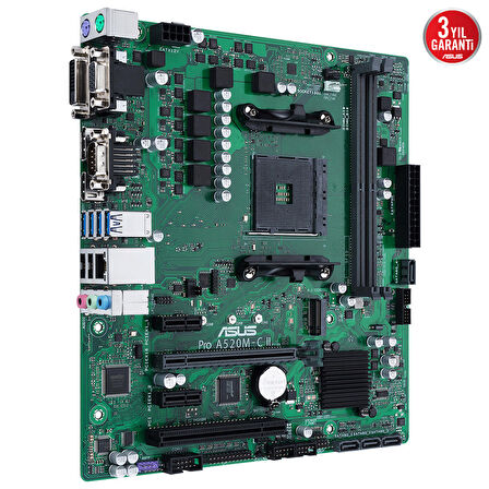 Asus A520M-C II/CSM AMD A520 AM4 DDR4 4600 MHz Masaüstü Anakart