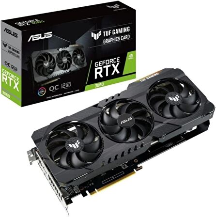 TEŞHİR ASUS GEFORCE TUF RTX 3060 12GB 192bit GDDR6 1882MHz OC 2xHDMI 3xDP (TUF-RTX3060-O12G-V2-GAMING) EKRAN KARTI