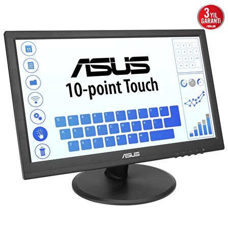 Asus VT168HR 15.6 inç 5 ms HDMI 60 Hz Dokunmatik LED HD Ev Kullanıcısı Bilgisayar Monitörü