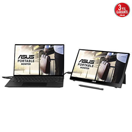 ASUS ZENSCREEN INK MB14AHD 14 TASINABILIR USB MONITOR IPS 1920x1080 5MS Micro-HDMI USB-C 3YIL 10 PARMAK DOKUNMATIK KALEM EYECARE Monitör