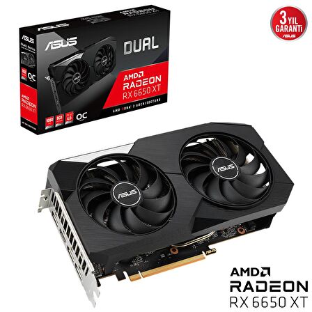 Asus Dual RX 6650 128 Bit GDDR6 8 GB Ekran Kartı